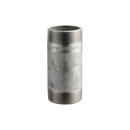 Merit Brass 1/2 In. X 4 In. 304 Stainless Steel Pipe Nipple - 16168 PSI - Sch. 40 - Domestic 4008-400